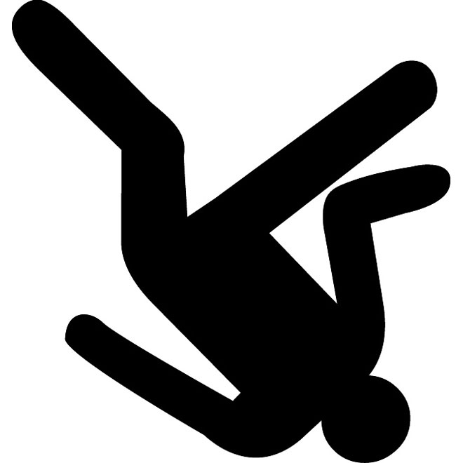 660x660 Danger Of Falling Vector Symbol