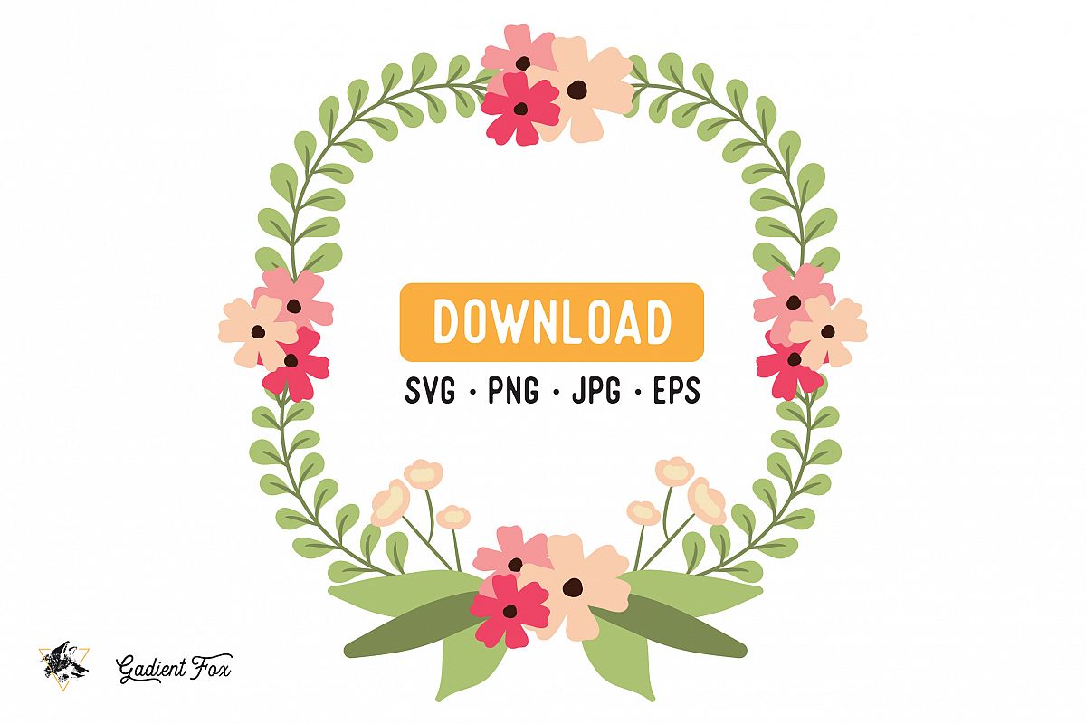 1200x800 Leaf Wreath Vector Clipart