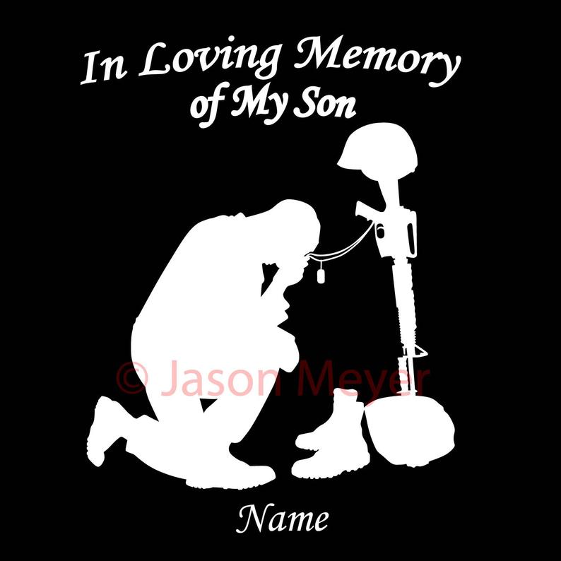 794x794 In Memory Of A Fallen Soldier Vector For Personal Use Etsy