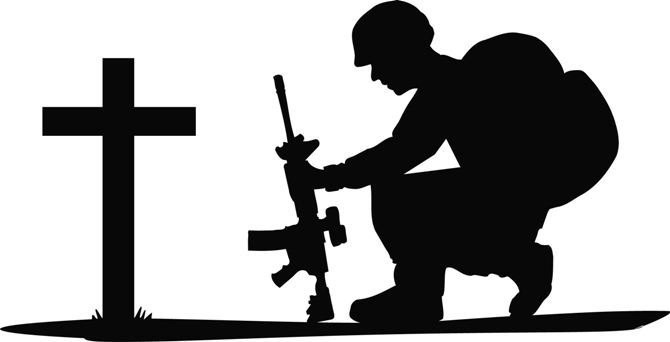 670x342 Kneeling Soldier Clipart