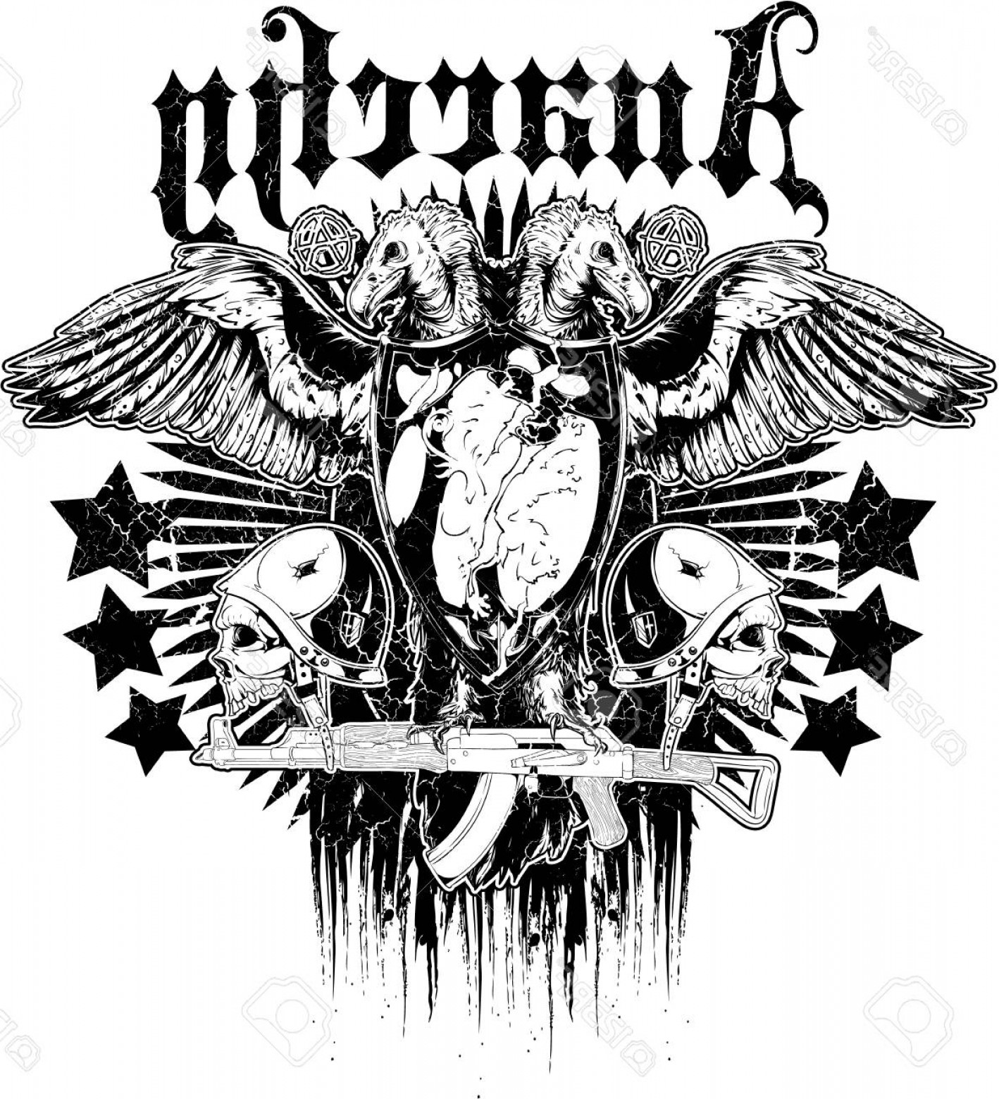 1418x1560 Vectorized Army Fallen Soldier Rifle Catchsplace