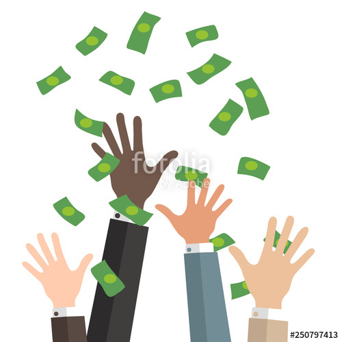 500x499 Bussiness Hands Catch Falling Money Stock Image And Royalty Free
