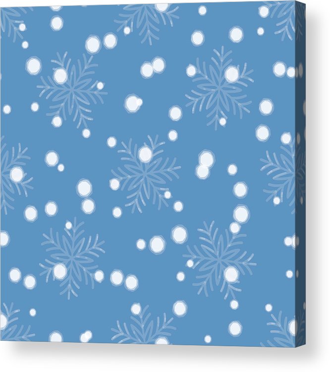 666x750 Falling Snow Vector Seamless Pattern White Splash On Blue