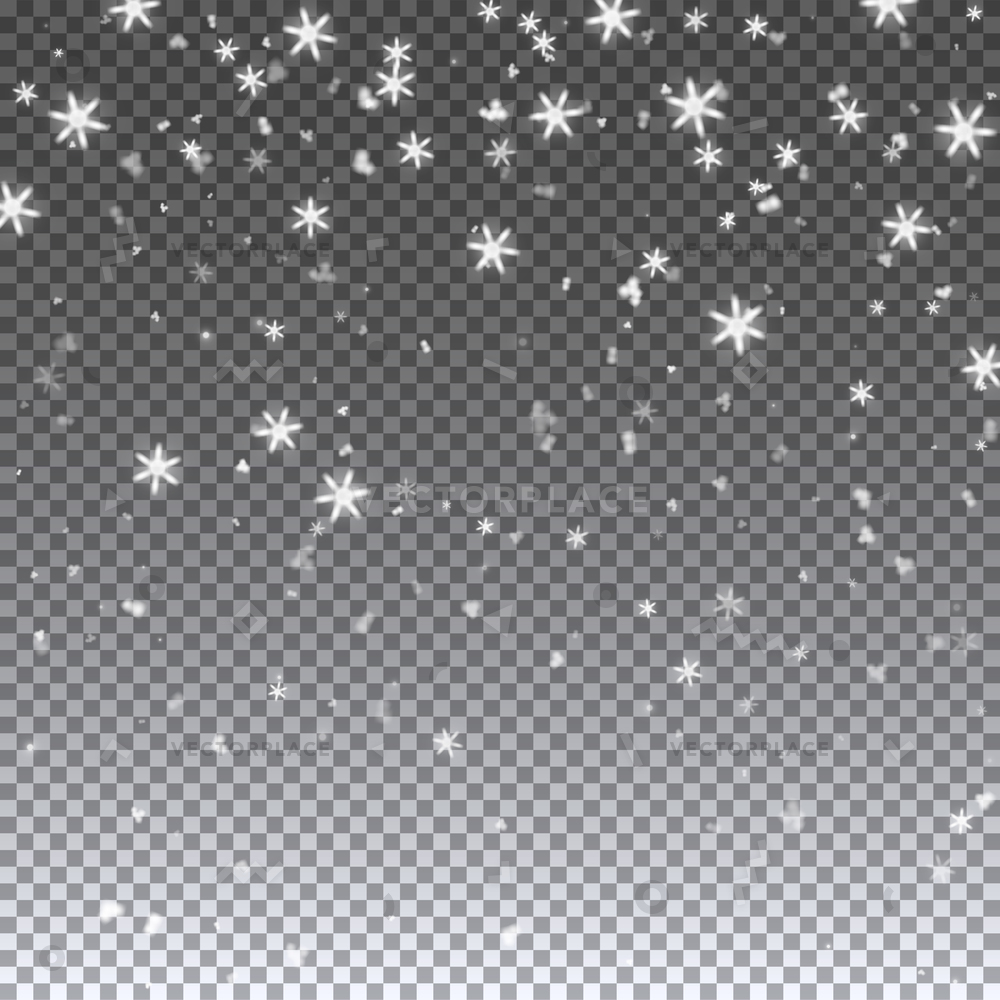 1000x1000 Falling Snowflakes Snow Transparent Background Template Vector