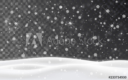 500x313 Christmas Falling Snow Vector Isolated On Dark Background