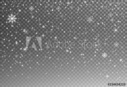 500x344 Christmas Falling Snow Vector Isolated On Dark Background