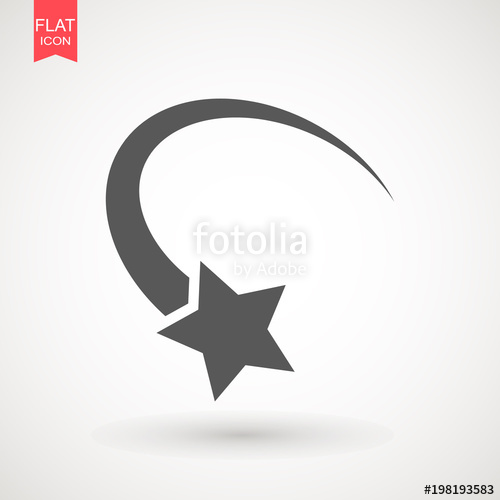 500x500 Falling Star Vector Shooting Star Isolated From Background Icon