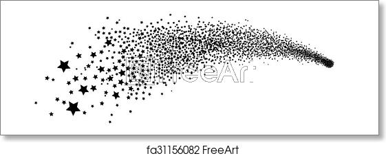561x227 Free Art Print Of Abstract Falling Star Vector