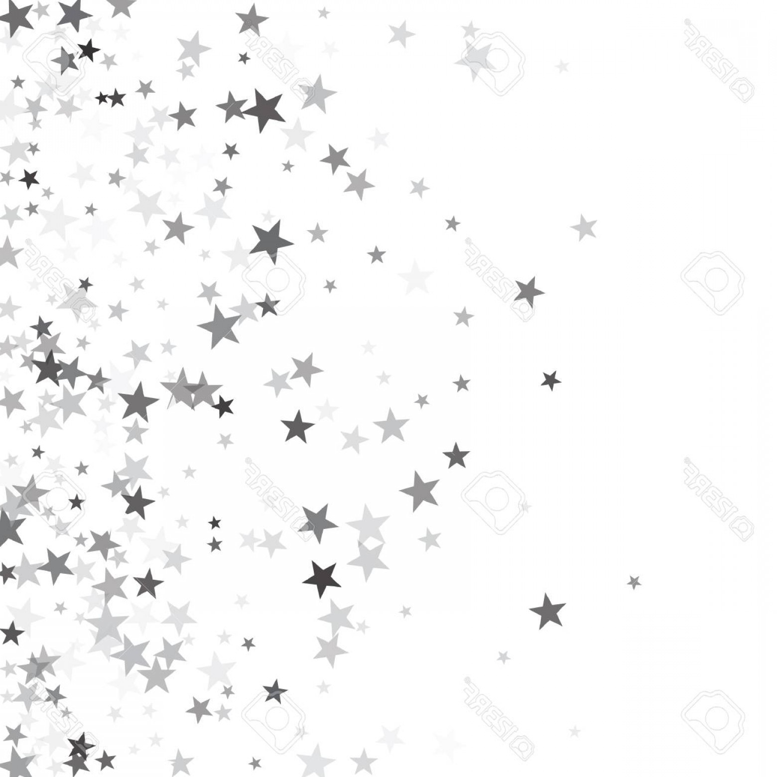 1560x1560 Photostock Vector Luxurious Silver Glitter Falling Stars Vector