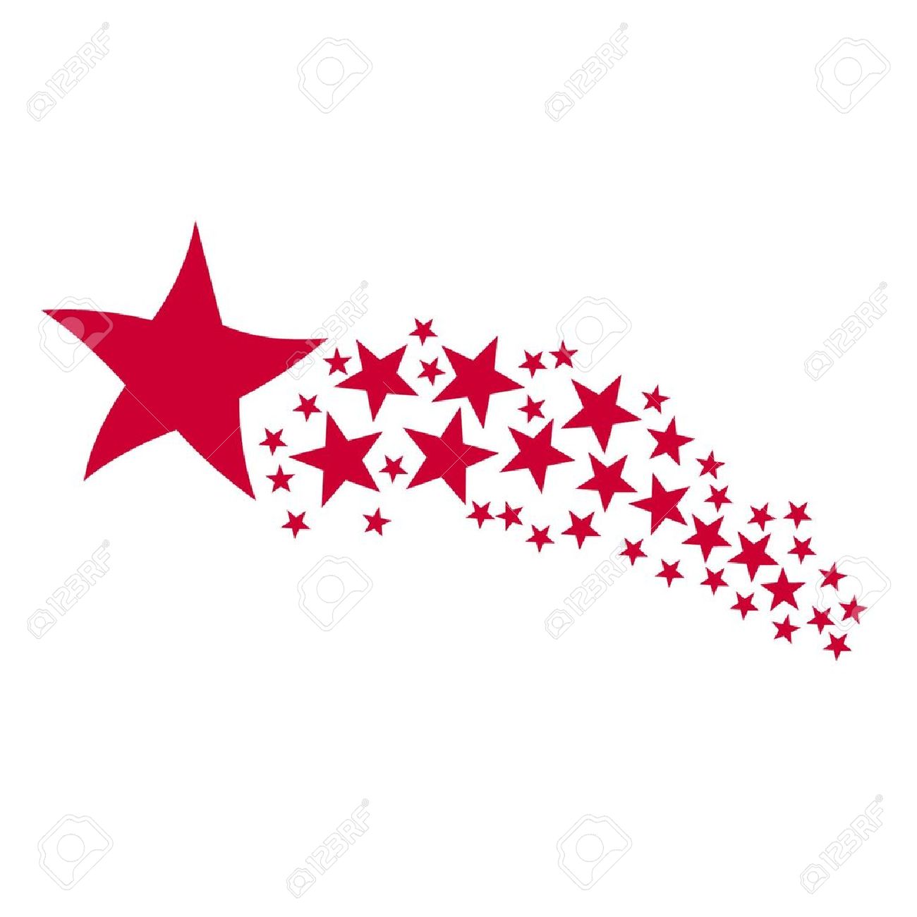 1300x1300 Red Shooting Star Clipart