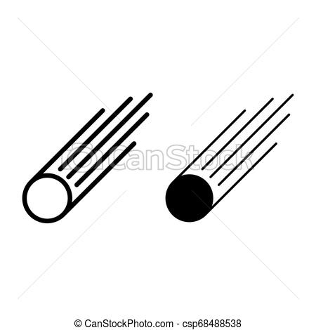450x470 Shooting Star Line And Glyph Icon Falling Star Vector