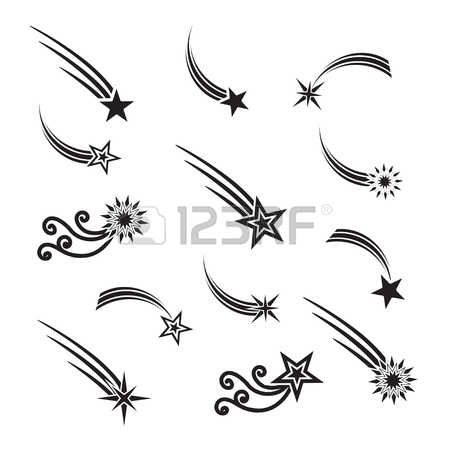 450x450 Stock Vector Tattoos Shooting Star Tattoo, Star Tattoo Designs