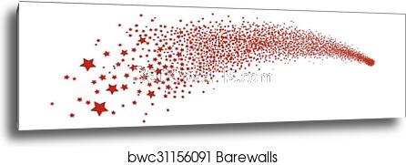 446x181 Abstract Falling Star Vector