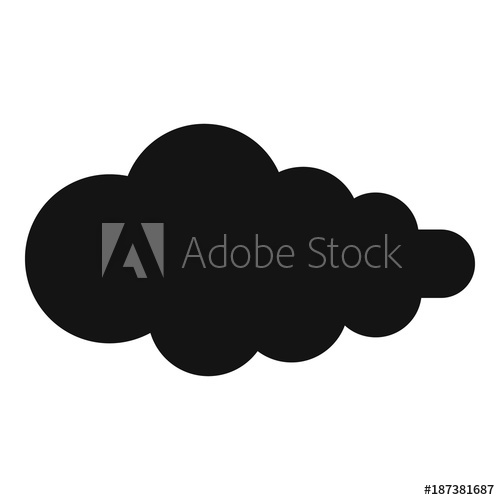 500x500 Cloud With Fallout Icon Simple Illustration Of Cloud With Fallout