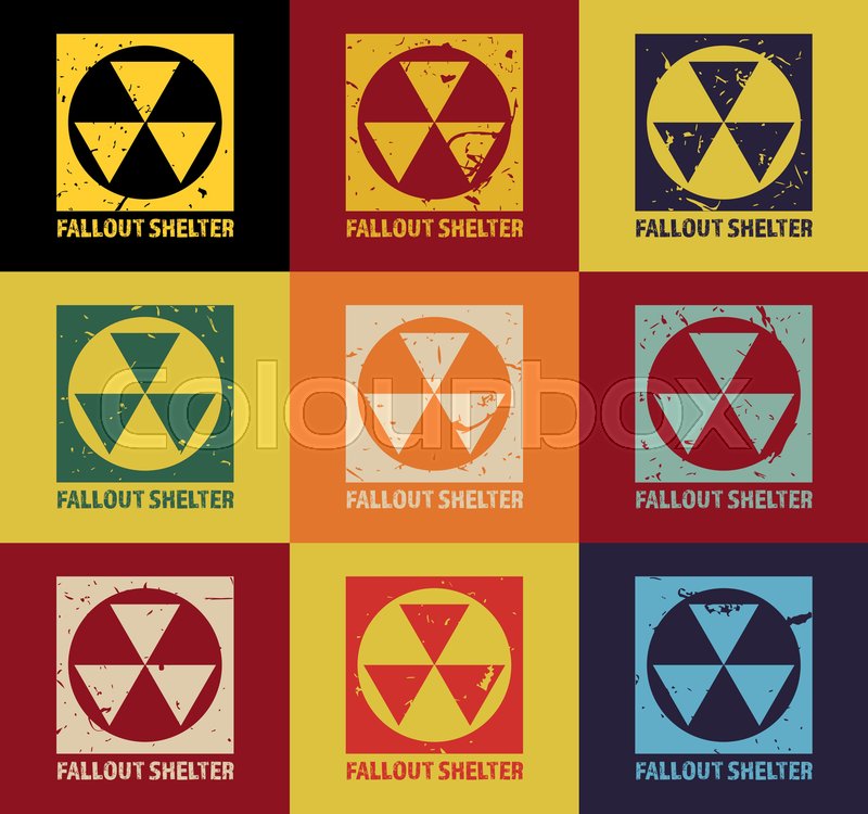 800x750 Fallout Shelter Vintage Nuclear Stock Vector Colourbox