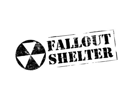 450x338 Fallout Shelter Grungy Rubber Stamp Symbol Royalty Free Vector