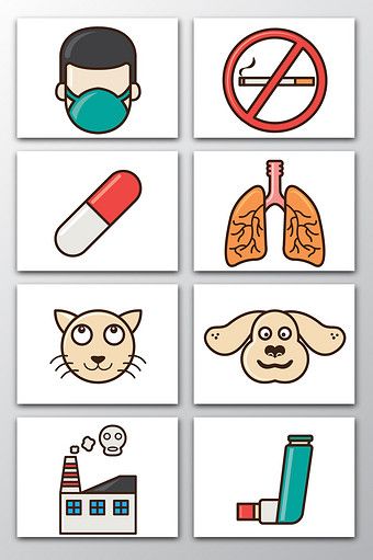 340x511 Air Pollution Bacteria Infection Hospital Treatment Vector Graphic