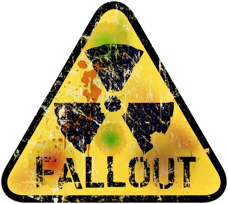 450x403 Nuclear Fallout Warning Sign, Vector Illustration Royalty Free