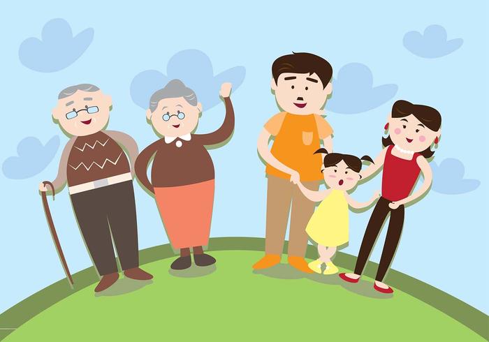 700x490 Multi Generational Familia Vector