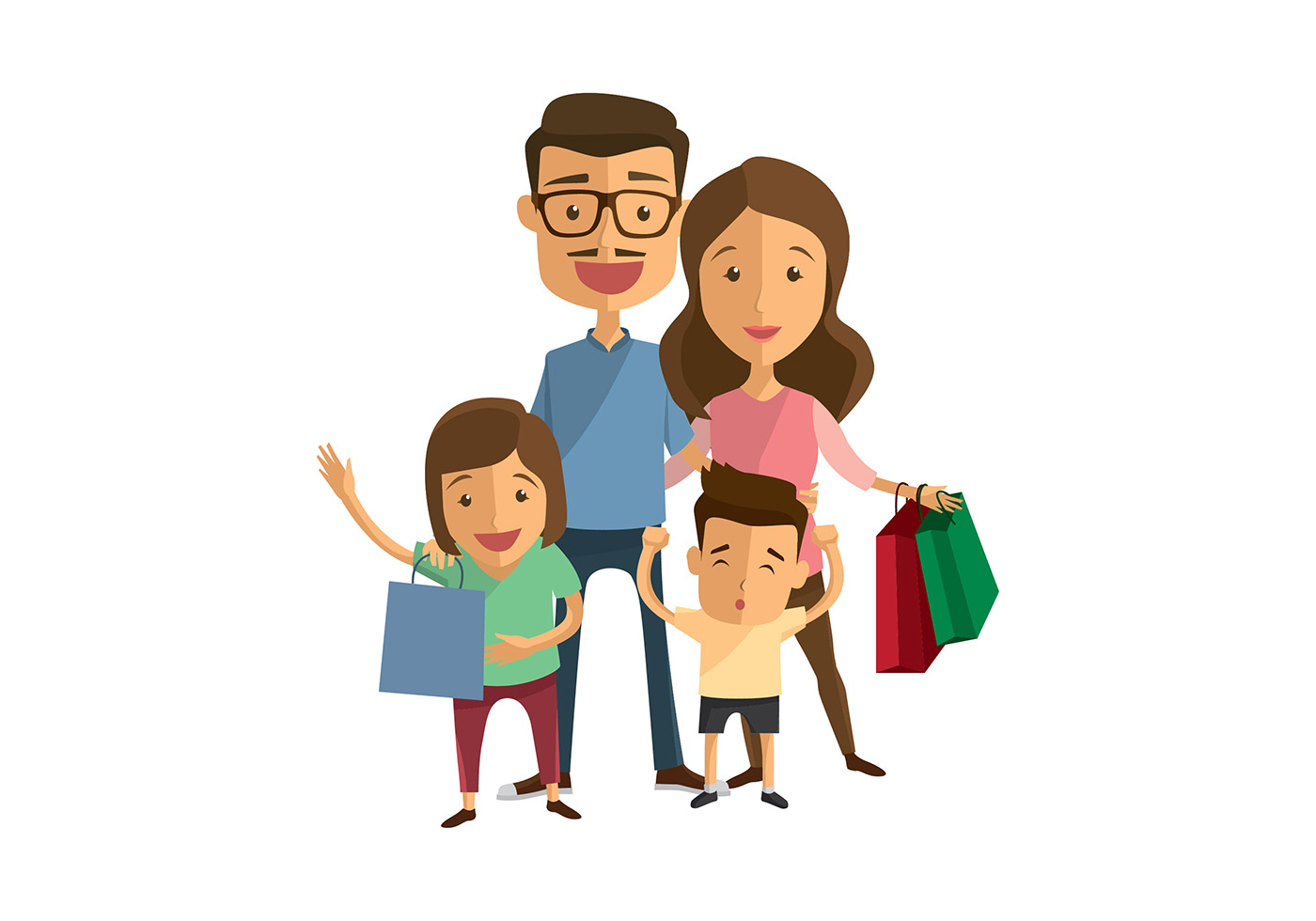 1400x980 Family Free Vector Art