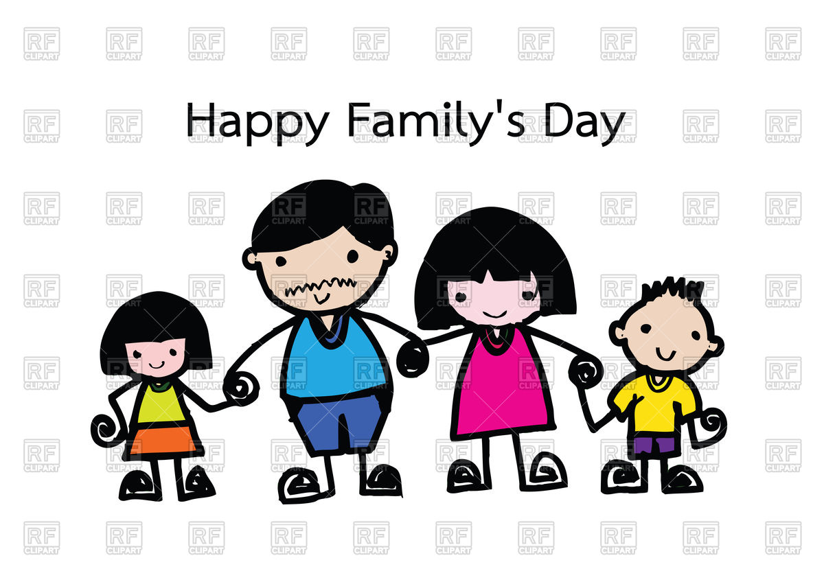 1200x848 Happy Family In Cartoon Style Vector Image Of People Tumdee