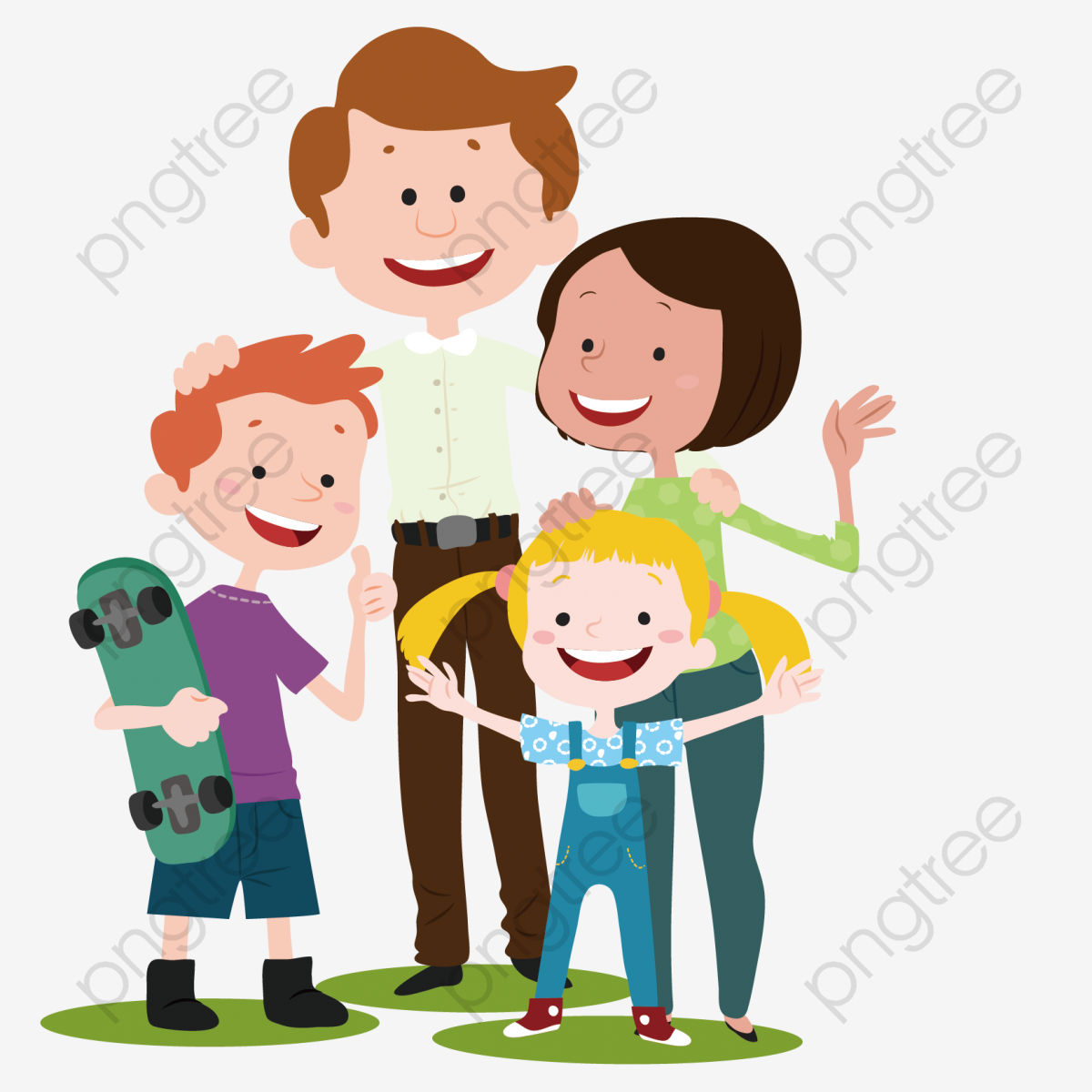 1200x1200 Vector Cartoon Family, Vector, Cartoon, Flat Png And Vector