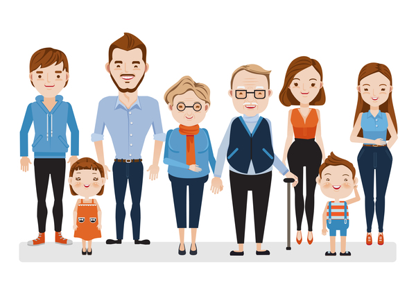 600x424 Happy Family Cartoon Illustration Vector Free Download