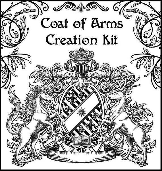 570x600 Diy Custom Coat Of Arms Creation Kit Custom Family Crest Etsy