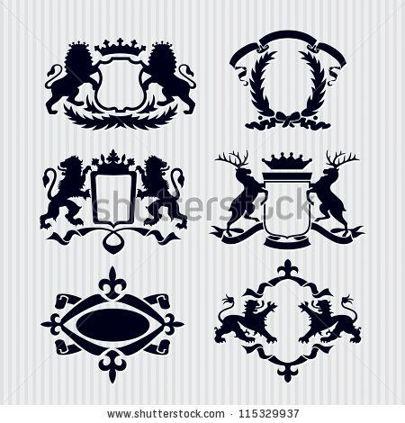 450x470 Vector Heraldic Royal Crests Coat Of Arms