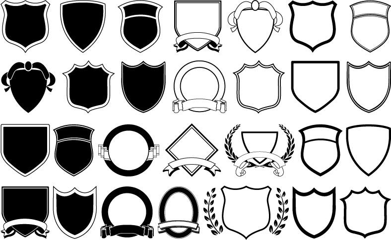 788x484 Free Vector A Variety Of Shield Shapes Vector Shield