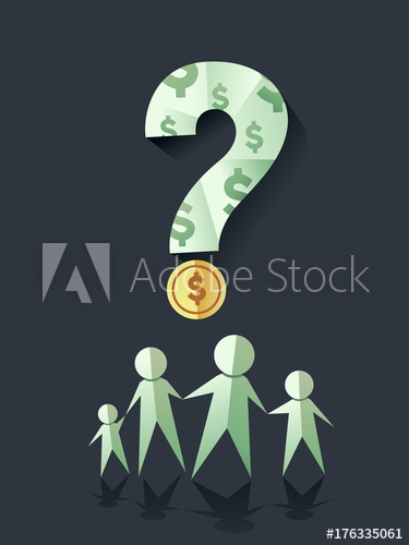 375x500 Family Dollar Bill Coin Question Illustration