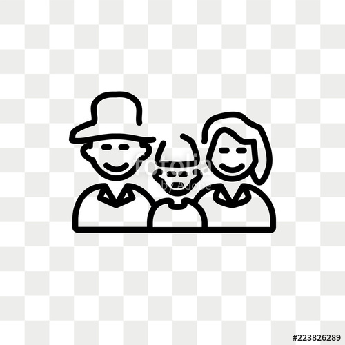 500x500 Family Vector Icon Isolated On Transparent Background, Family Logo