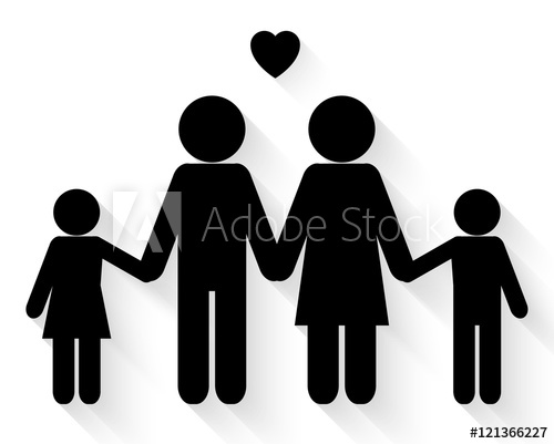 500x401 Lovely Family Icon Vector