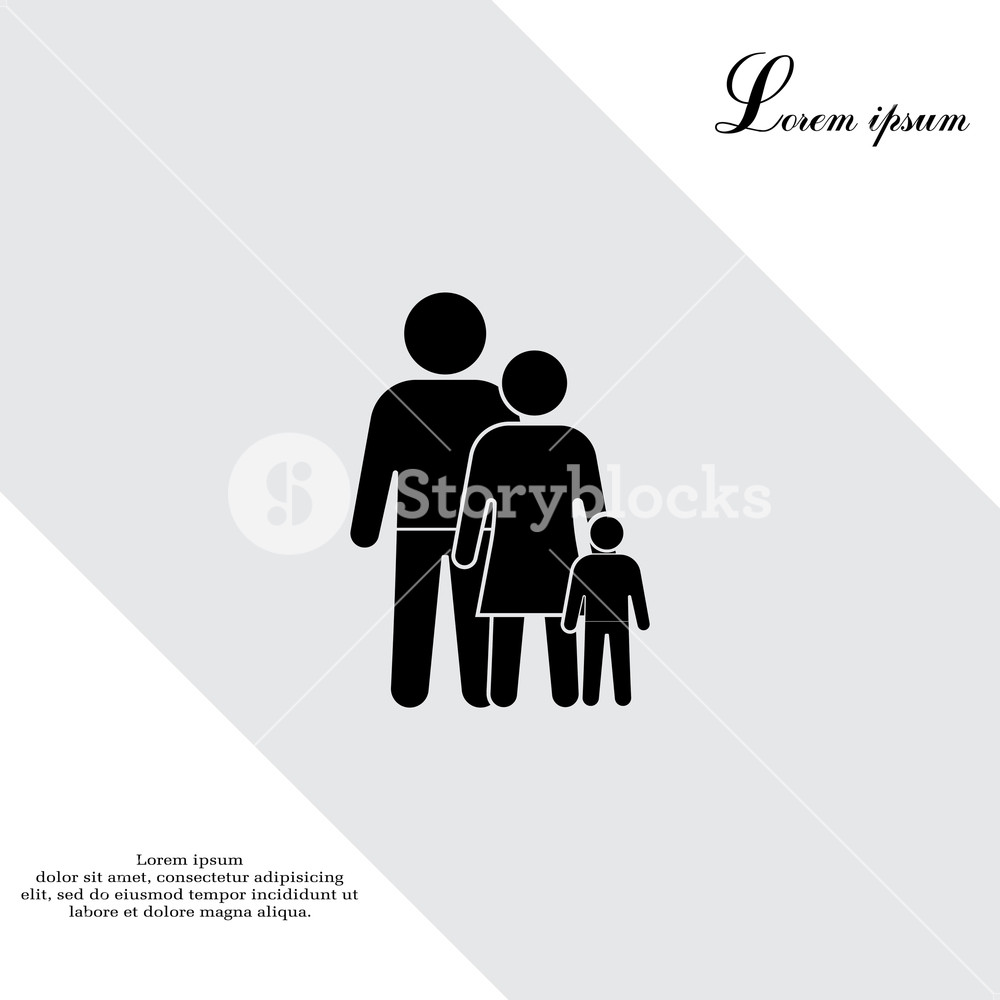 1000x1000 Family Icon Vector Illustration Royalty Free Stock Image