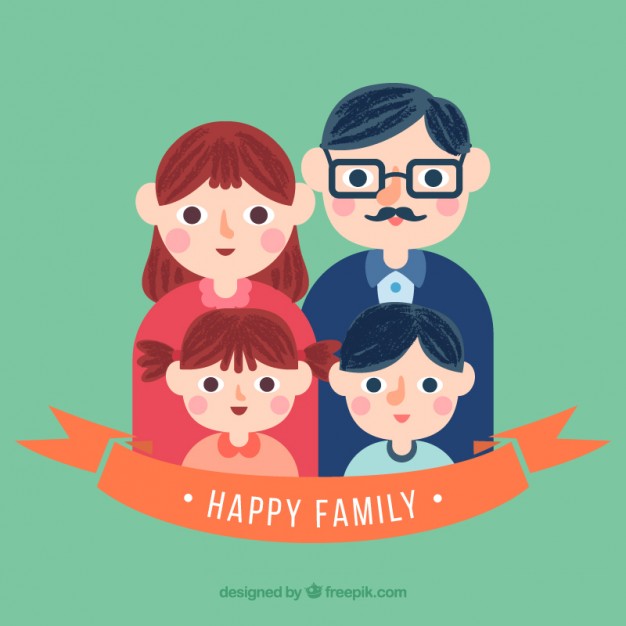 Cute Family Illustration Vector Premium Download 626x626 Cute Family Illustration Vector Premium Download