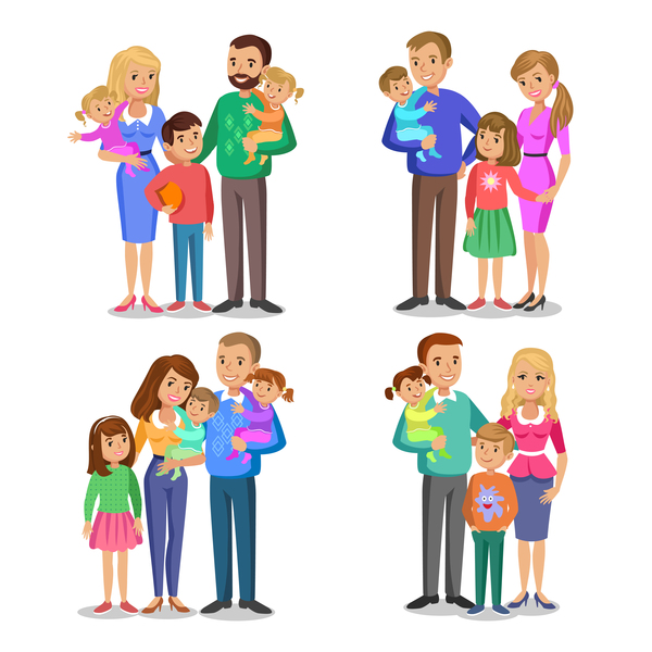 Happy Family Cartoon Illustration Vector Free Download 600x600 Happy Family Cartoon Illustration Vector Free Download