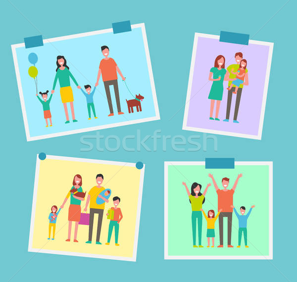Family Happy People Pictures Vector Illustration Vector 600x570 Family Happy People Pictures Vector Illustration Vector