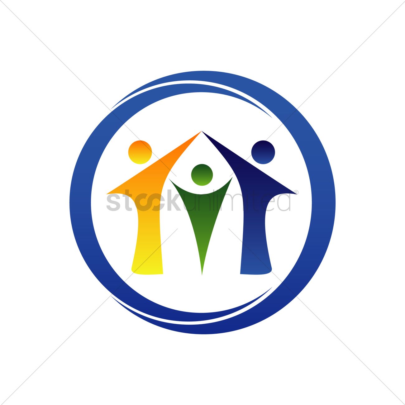 Family Circle Logo Vector Image 1300x1300 Family Circle Logo Vector Image