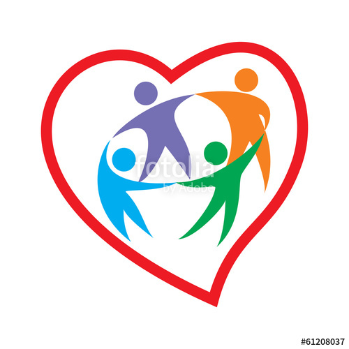 Family Heart Logo Vector Stock Image And Royalty Free Vector 500x500 Family Heart Logo Vector Stock Image And Royalty Free Vector