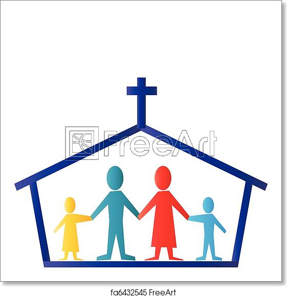 Free Art Print Of Church And Family Logo Vector Icon Of Church 561x581 Free Art Print Of Church And Family Logo Vector Icon Of Church