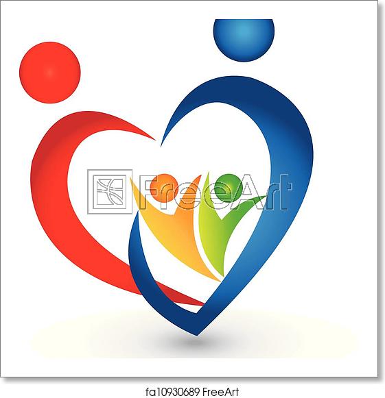 561x581 Free Art Print Of Family Union In A Heart Shape Logo Family Union