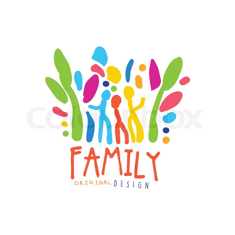 Colorful Happy Family Logo Original Stock Vector Colourbox 800x800 Colorful Happy Family Logo Original Stock Vector Colourbox