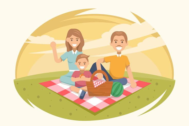 735x490 Family Picnic Illustrations Free Graphics Uihere
