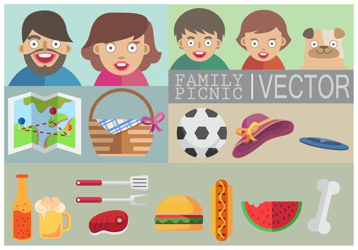 700x490 Family Picnic Vector