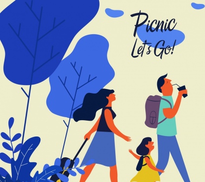 416x368 Family Picnic Vector Free Vector Download