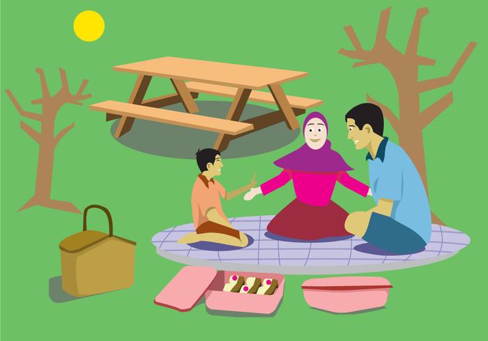 700x490 Fun Family Picnic Vector