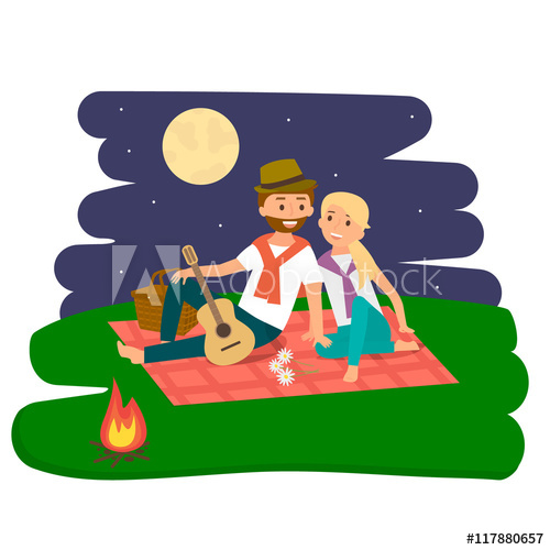 500x500 Happy Family Picnic Resting Young Couple Outdoors Summer Family