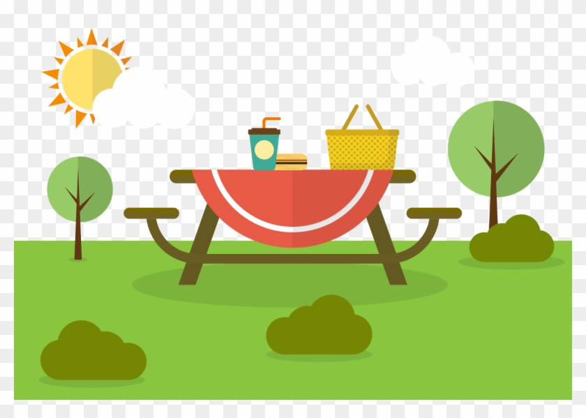 840x599 Picnic Family Euclidean Vector Illustration