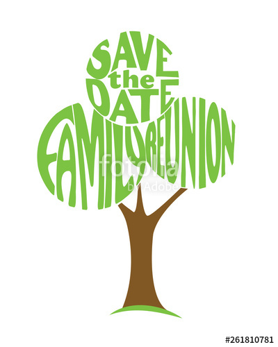 400x500 A Tree With Save The Date And Family Reunion Text Embedded