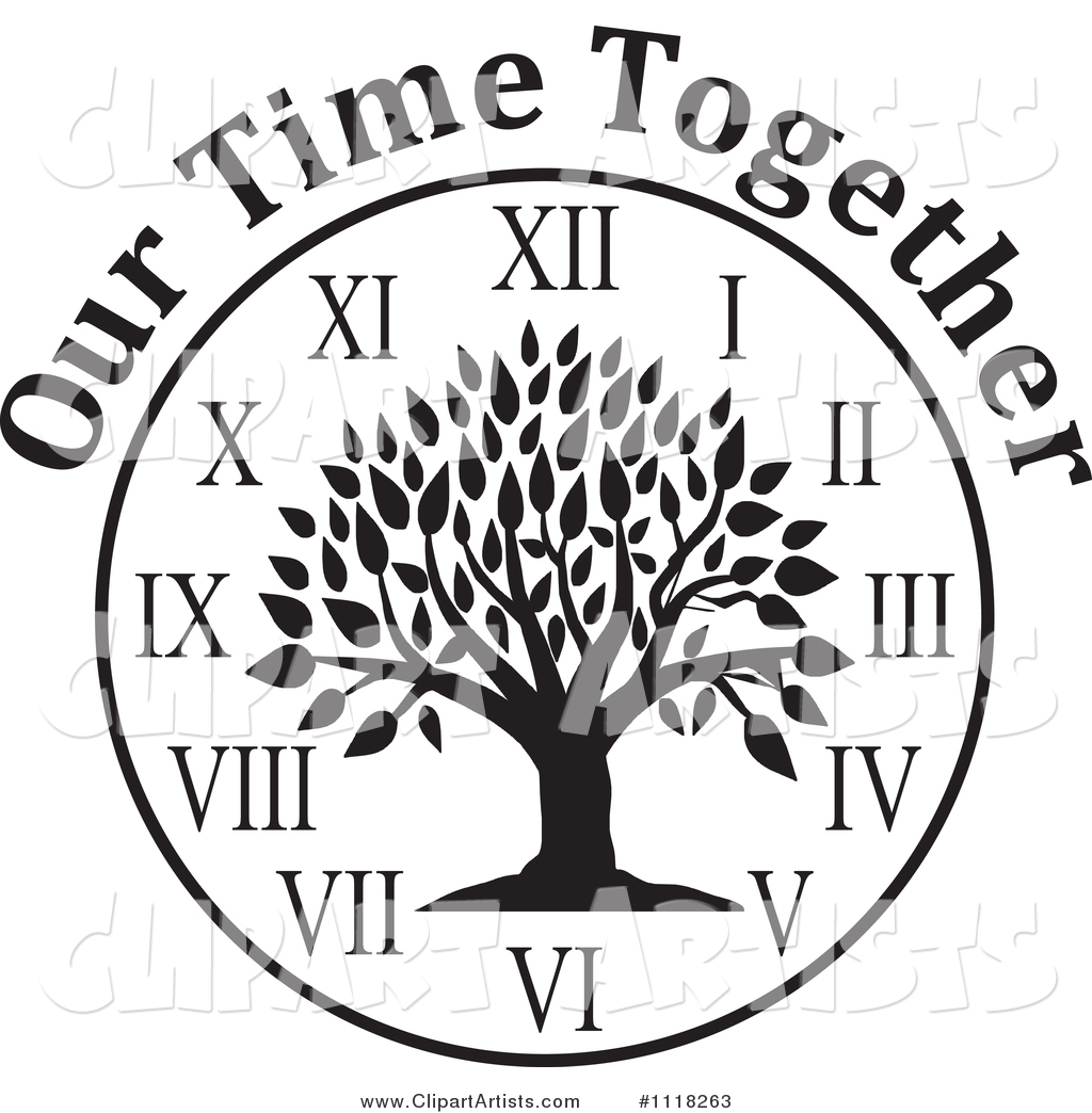 1024x1044 Black And White Family Reunion Tree Clock With Our Time Together